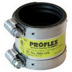 11/2" Proflex Coupling (11/2" Cast Iron, PVC or Steel to 11/2" Copper or 11/4" PVC)