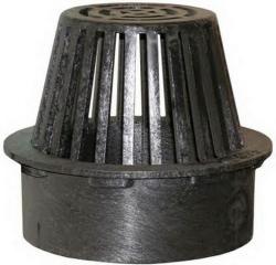 6" ROUND ATRIUM GRATE BLACK NDS