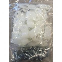 25PK STEP CLIPS PLASTIC W/SCREWS