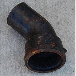 3" SINGLE HUB 45 ELL CAST IRON