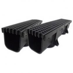4"X4' POLYLOK CHANNEL BLACK