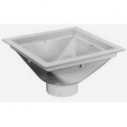 12X12 PVC FLOOR SINK 4" OUTLET