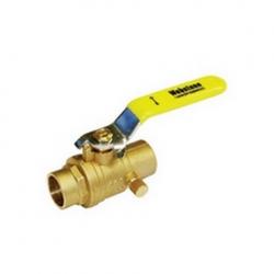 3/4" CXC BALL VALVE W/DRAIN BRS