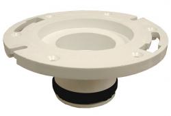 4" Inside Pipe Closet Flange w/ Fixed PVC Ring - Gasket Seal Design