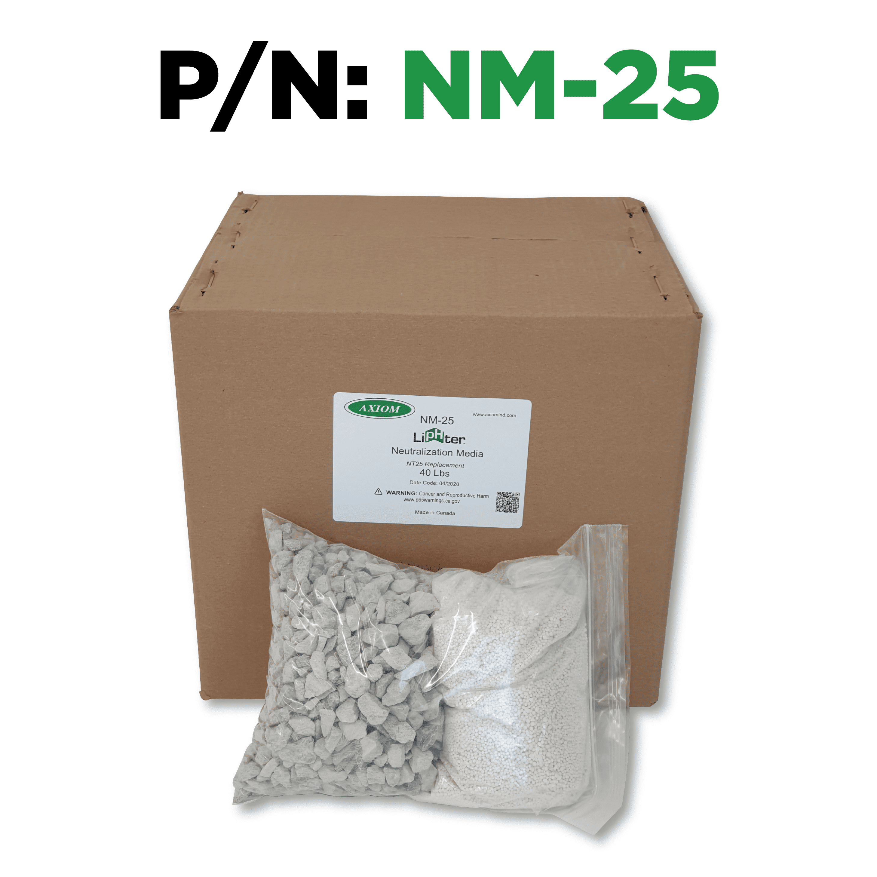 Axiom 40lb Commercial Condensate Neutralizer Media (Calcium Carbonate / Magnesium Oxide Blend)