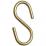 100PK 11/4" BRASS S HOOK BRADY