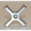 STOP VALVE CROSS HANDLE CHROME