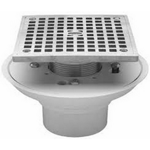 5X5 NICKEL SHOWER DRAIN 2"BASE