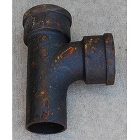 4" HUBxPLAINxHUB TEE CAST IRON