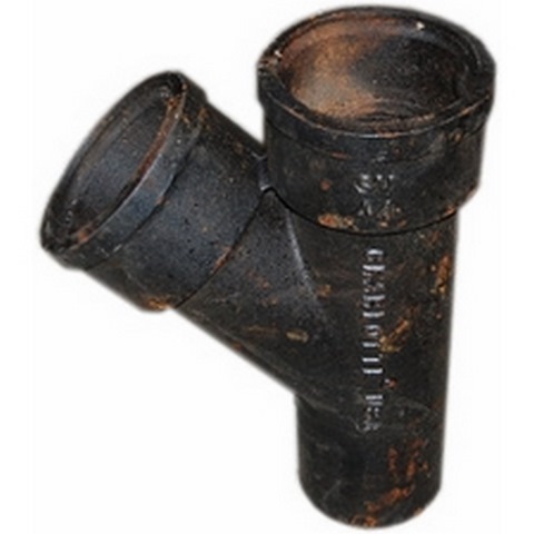 4" HUBxPLAINxHUB WYE CAST IRON