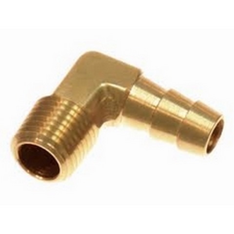 1/4x1/8 BARB X M 90 ELL BRASS