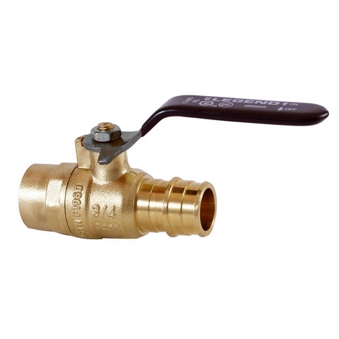 3/4" F1960 PEXxSWEAT BALL VALVE