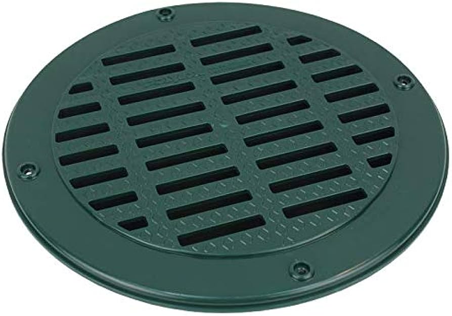 12" RND PLAS GRATE GREEN POLYLOK