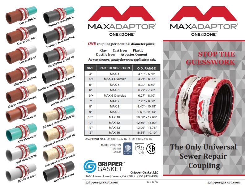 4\" MAX Adapter Coupling (4.13\" to 5.56\" OD)