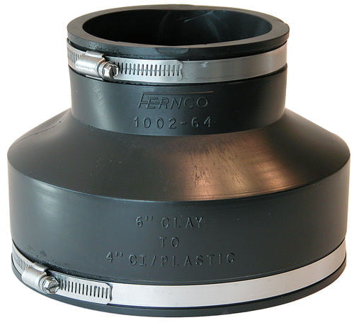6" x 4" Flexible Coupling (Clay to Cast Iron or PVC)