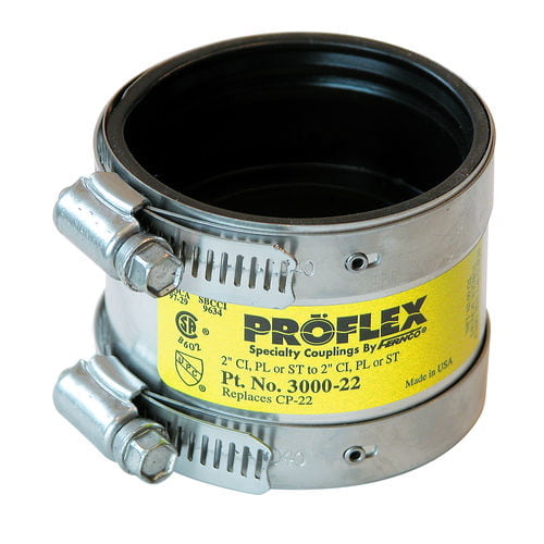 2" Proflex Coupling (2" Cast Iron, PVC, or Steel to 2" Cast Iron, PVC, or Steel)