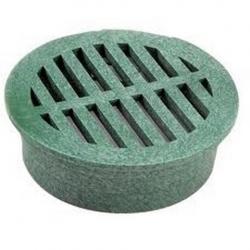 4" ROUND PLASTIC GRATE GRAY NDS