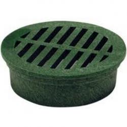 12" RND PLASTIC GRATE GREEN NDS